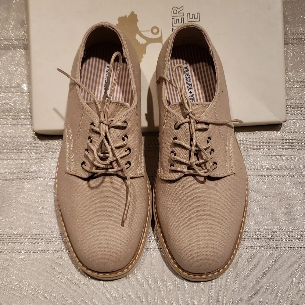 Tucker + Tate NEW Oxfords Dress Shoes Canvas Boys 1M NIB